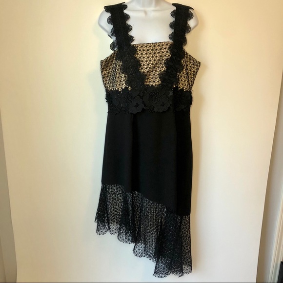 Unitedwood Black Asymmetrical Lace Cocktail Dress - Picture 4 of 12